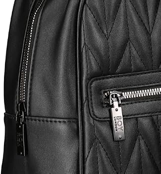BOY LONDON | Mini Mochila Negra Casual para Mujer | Mochila Antirrobo Pequeña | Estilo Urbano y Moderno | Moda Streetwear