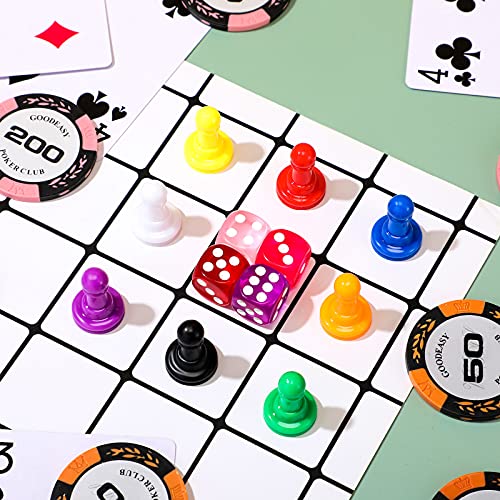 60 Pieces Board Game Pieces Multicolor Plastic Pawn Chess Pieces Components Table Markings 6 Sided Game Dice For Board Games Assorted Pawn Tabletop Pieces Game Replacement Pieces #TOP6