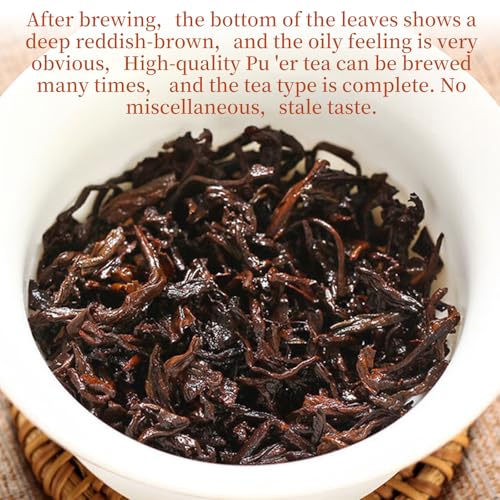 XIXICHA Classic Premium Puerh Tea Cake Ripe Puer Tea Classic Ancient Trees Pu erhTea Cake Aged Fermented Pu-erhTea Chinese Yunnan Puerh （215 cups）普洱茶 典藏普洱茶 普洱熟茶 12.6oz/357g