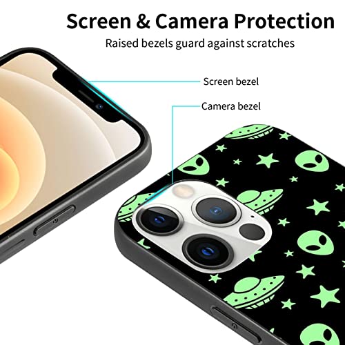 Compatible For Iphone 12 Pro Max Case, Mysterious Alien Ufo Iphone Case Drop Protection Slim Shockproof Tpu Case Gift For Men Women #TOP4