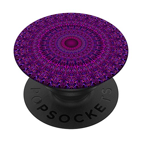 Mandala púrpura Pop Mount Socket Cute Design Divine Mandala PopSockets PopGrip Intercambiable