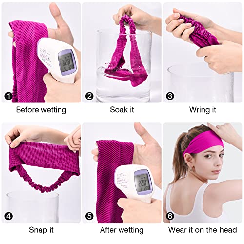 Sweat Bands Headband, Sukeen Cooling Sweatbands For Women, Sweat Wicking Headbands, Sports Workout Wide Sweat Band For Yoga, Golf, Gym, Camping, Running,Tennis, Basketball, Football,Unisex Hairband #TOP2