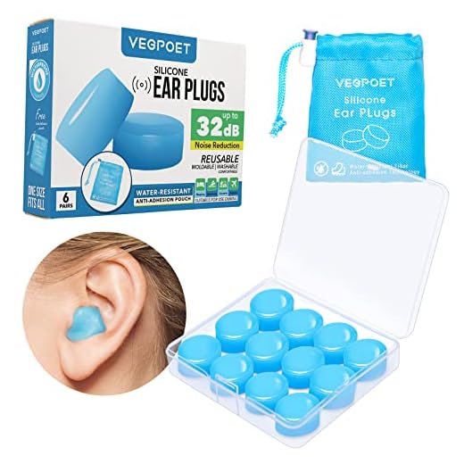 Ear Plugs for Sleeping - Vegpoet Reusable Moldable Silicone Earplugs Noise Cancelling Reduction for Concerts, Swimming, Shooting, Snoring, Airplane, Musicians, Motorcycle, 12 Pack