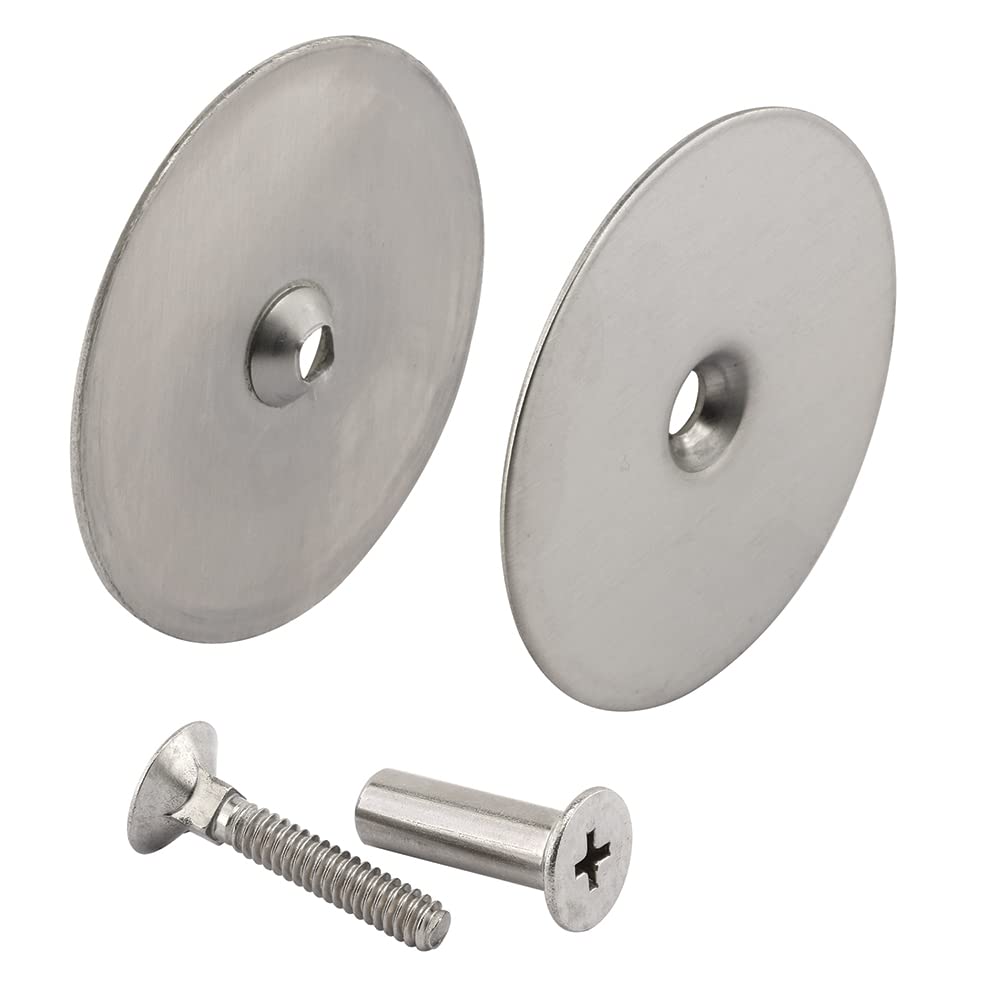 Prime-Line U 10677 Steel Door Hole Cover Plate, Stainless Steel (Single Pack)
