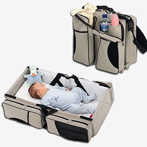 3 in 1 Multi Purpose Mobile Nursery Baby Travel Mommy Diaper Bag With Bassinet