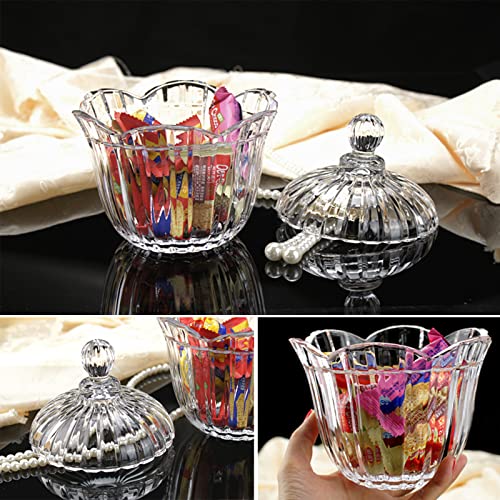 Acrylic Candy Jars With Lid,Crystal Covered Candy Jar For Home Office Desk, Candy Buffet, Party, Wedding (1 Pc) #TOP3