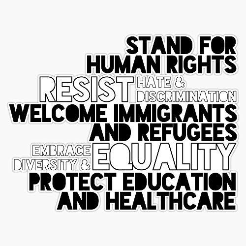 Human Rights Quote Protest Political Sticker Vinyl Bumper Sticker Decal Waterproof 5
