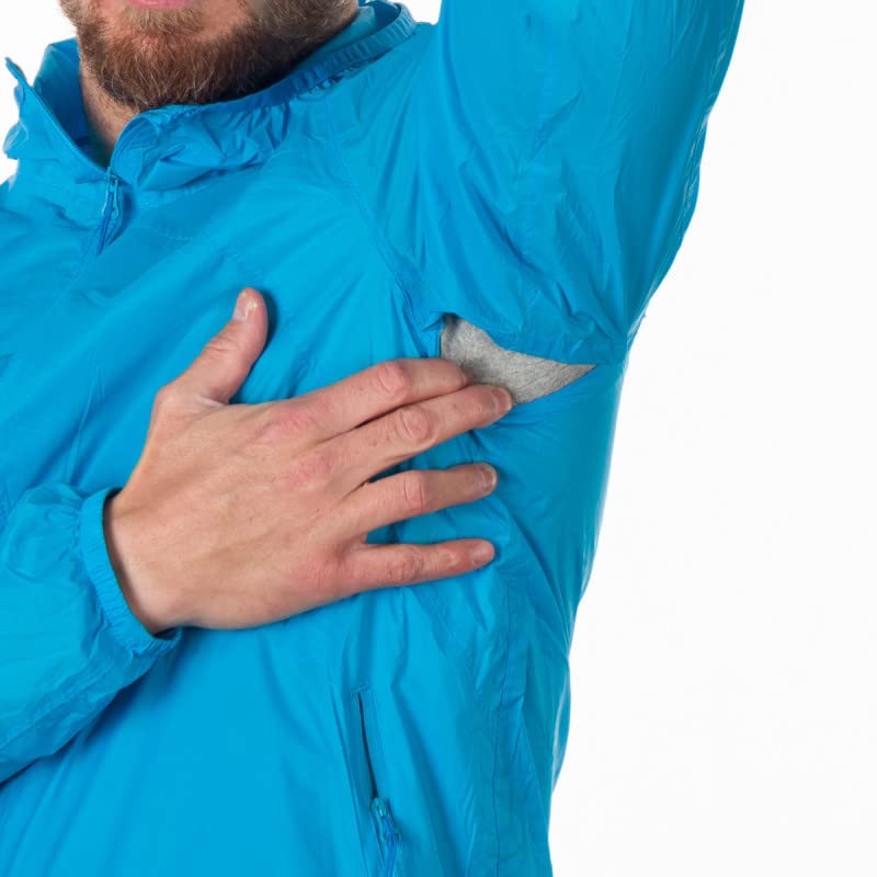 NORTHFINDER Chaqueta impermeable para hombre, empaquetable, multideporte, para bicicleta, ultraligera, para correr, senderismo, montañismo, ropa deportiva, chaqueta NORTHCOVER, azul, XXL