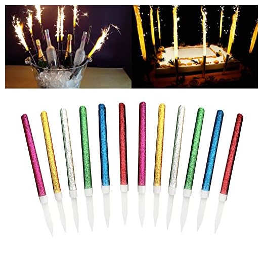 Multicolor Happy Birthday Candles and Holders (12 Count)