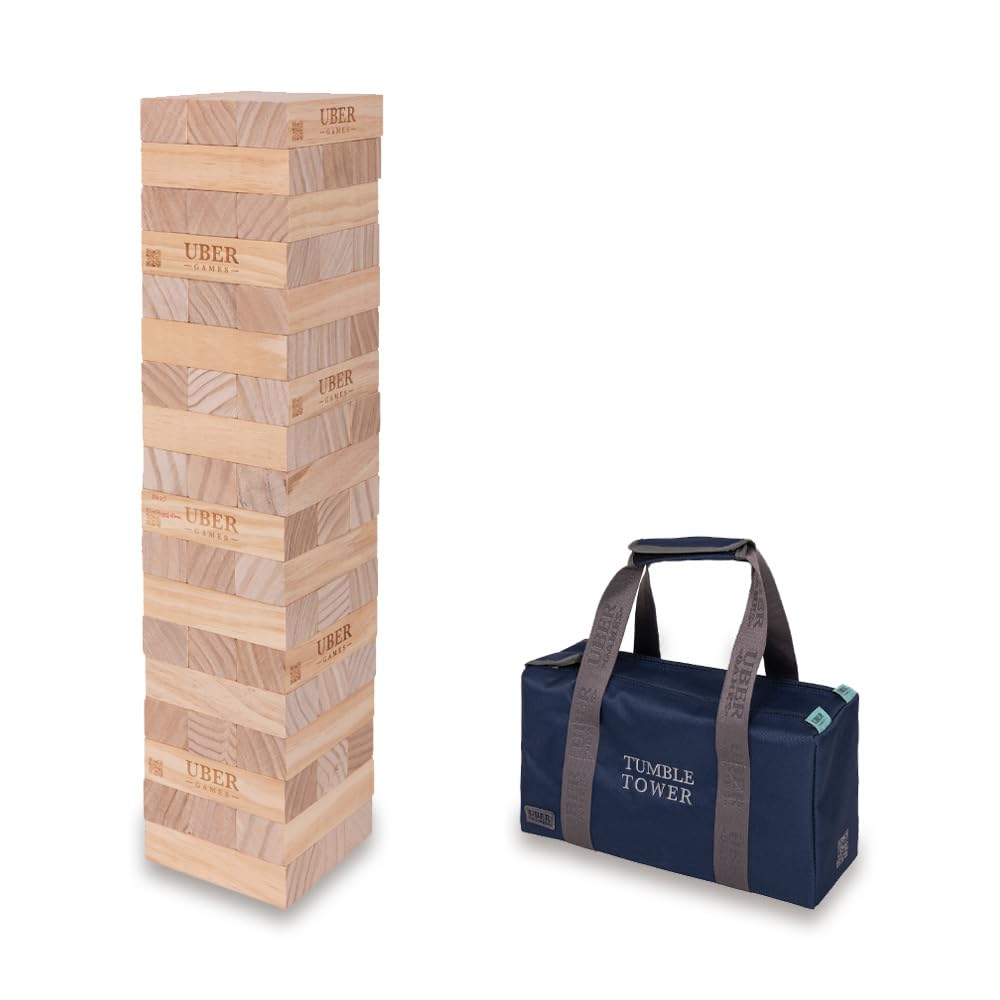 Uber Games Large Tumble Tower in Storage Bag - Pine