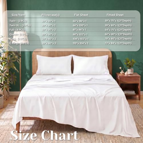 Popfavor Deep Pocket Twin XL Sheet Set, Cooling Bedding with Side Pockets - image 7