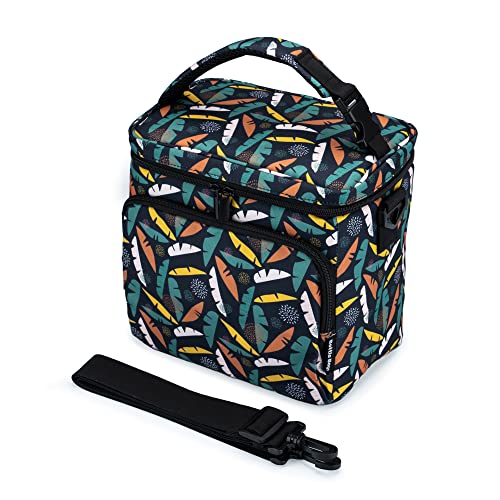 Insulated Breastmilk Cooler Bag With 3 Pockets - Waterproof Baby Bottle Cooler Bag Can Hold 6 Large 9 Ounce Bottles - The Perfect Tote Bottle Bag For Daycare, Nursing Moms, Travel - Palms #TOP28