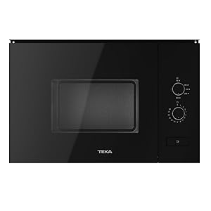 TEKA Microondas Integrable con Grill, 20 L, 5 Niveles de Potencia, 800 W, Interior Acero Inoxidable, Cristal Negro, Modelo MLEG 820 FI BK