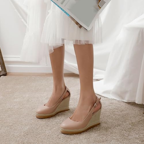 Sandales compensées bout fermé Lizoleor pour un maintien parfait du pied