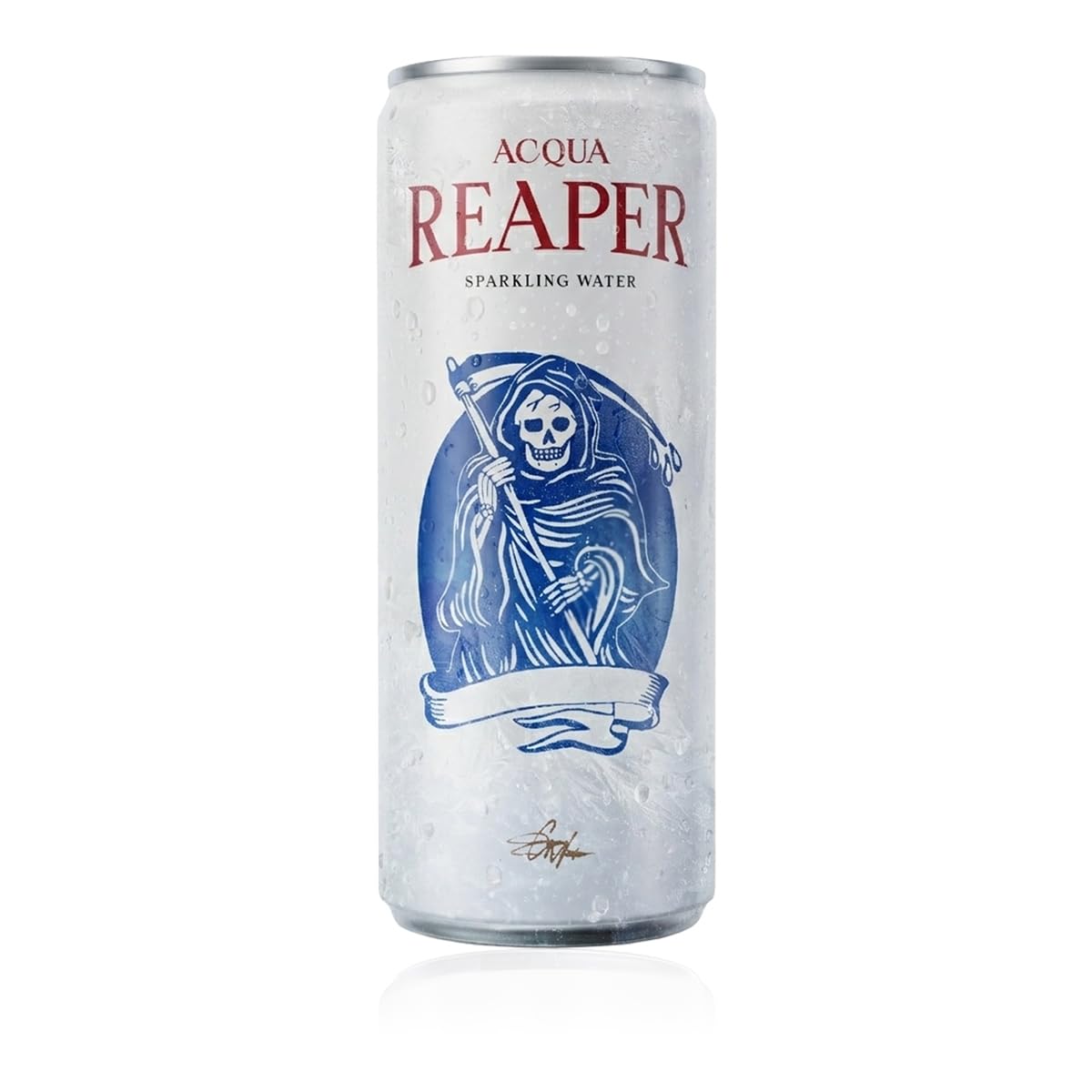 Acqua Reaper Sparkling Water 24er Pack | Natürliches Alpenwasser mit Kohlensäure – Sprudel Mineralwasser in Aluminium Getränkedosen (24 x 0,33l Dose) – Ohne Zucker & Inkl. Pfand EINWEG