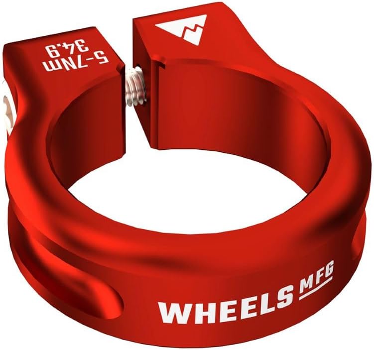 Wheels Manufacturing Seatpost Clamp - 34.9mm, Bolt-On, Red