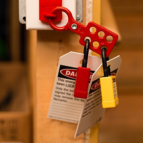 Zing Green Products 7127 Recyclockout Lockout Tagout Hasp, 1 Inch Recycled Aluminum, 1" Inside Jaw Diameter, Red #TOP3