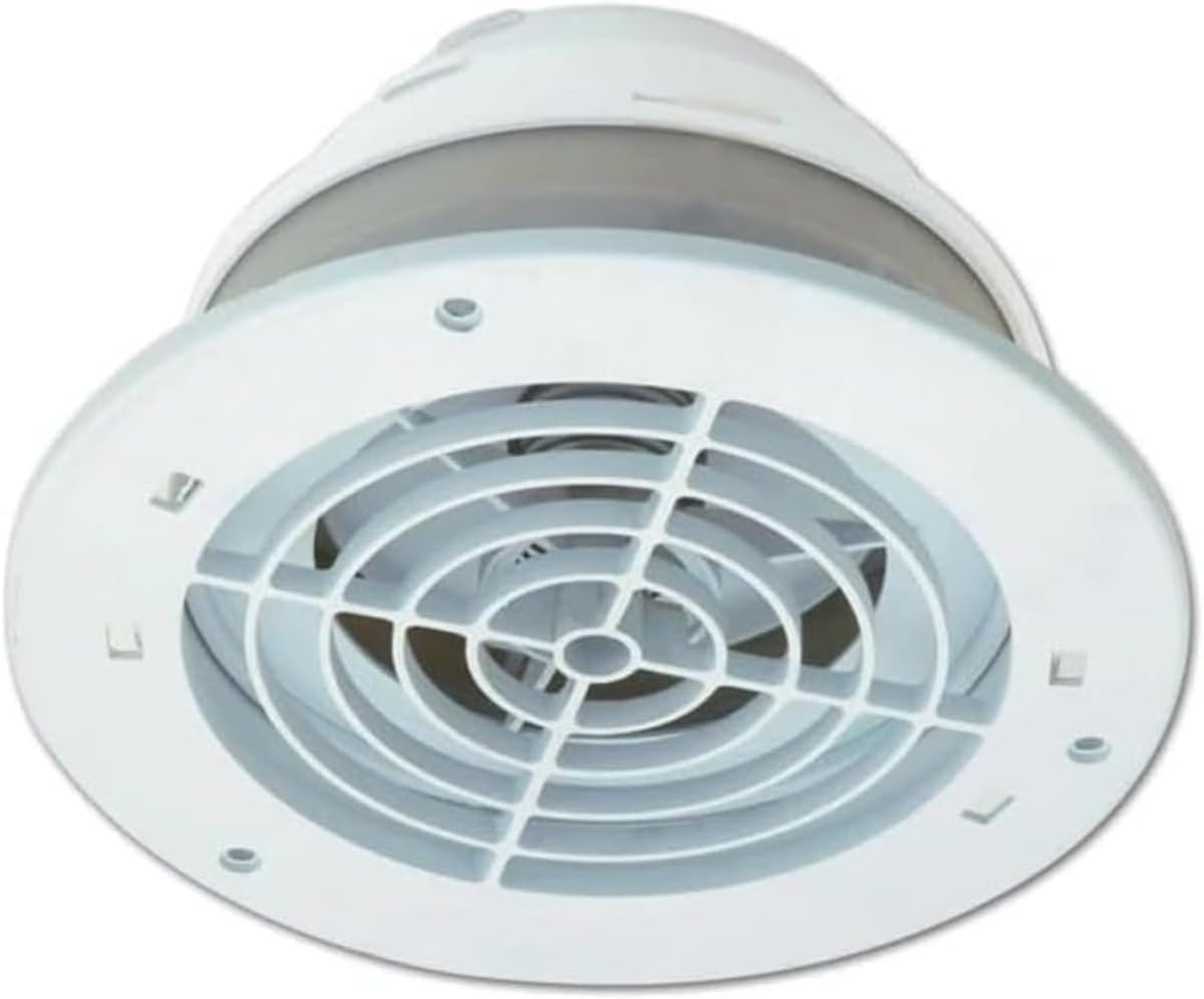 SEVZW White 4", 5", 6" Soffit Exhaust Vent for Bathroom and Kitchen Fan Venting - Arch belly exhaust port