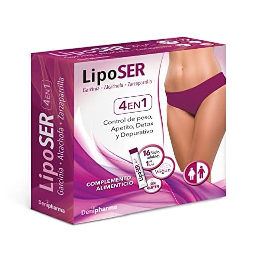 Liposer - 16 sticks - Elimina la grasa acumulada en Abdomen, Caderas. Piernas, Espalda y Brazos - Adelgazante 4 en 1 - Quemagrasas | Apetito | Detox | Depurativo - Resultados en 16 días - 1 al día