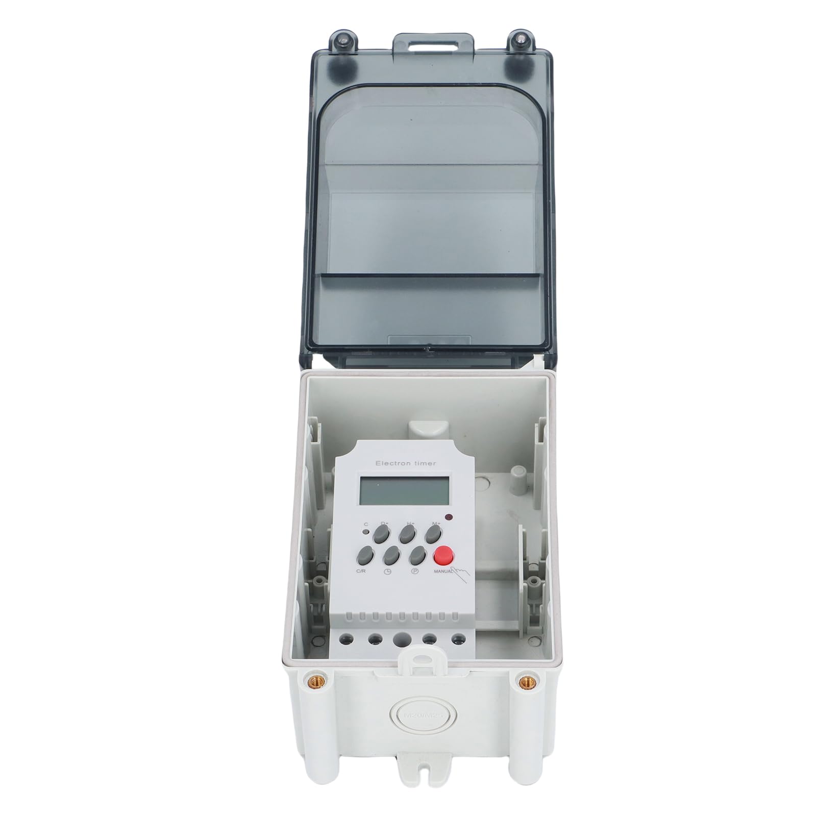 Poolpumpen-Timer mit Batterie, 28 EIN/AUS Programmierbare Digitale Timerbox, Betriebssicher, für den Außenbereich für Heizung, Filter, Bewässerungssysteme