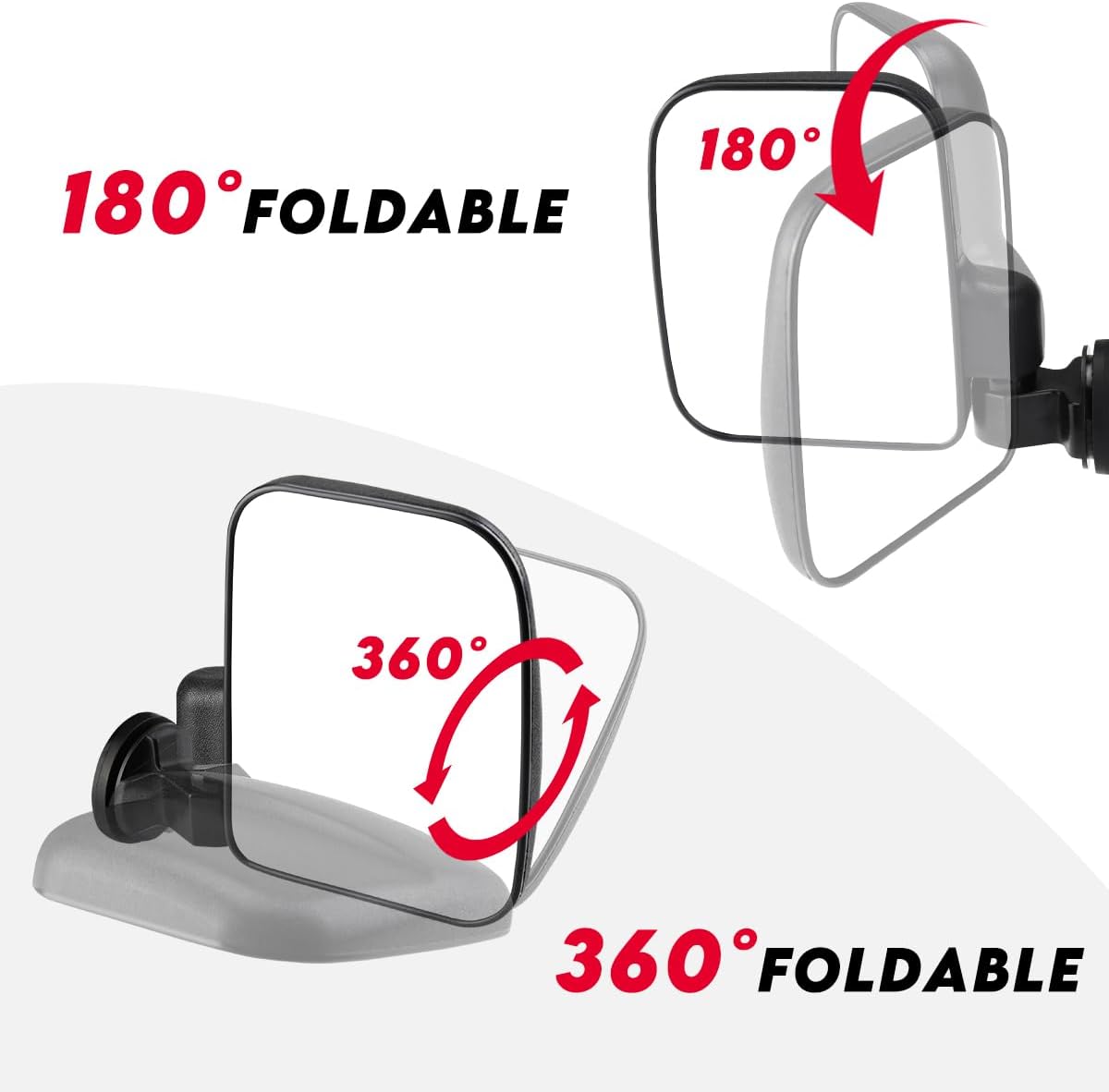SHEJISI Strong Magnetic Tractor Side Mirrors, Fit for Tractors、Forklifts、Small Dozers、Lawn Mower、Lift Trucks、Safe and Practical Accessories Compatible with John Deere,Kubota,Toyota,Yale,Crown,Case IH