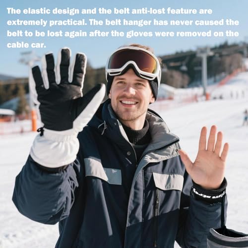 WQNNQW 4 Stück Handschuh Schlaufen, Handschuh Band,Ski Zubehör,Snowboard Handschuh Leine Für Skifahren - Outdoor Sport Hängende Handschuhe Ski Sport Im Freien Zubehör