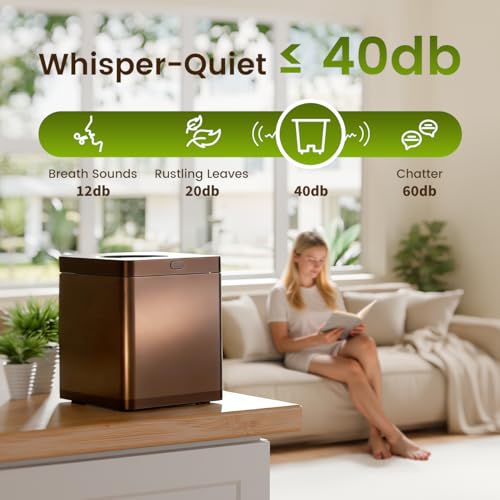 TOPZEE Electric Kitchen Composter - 3L for Countertop, Indoor/Outdoor Odourless Compost Machine, 4H Fast Composting, Light Brown - Image 4