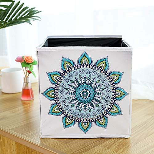5D DIY Diamond Painting Folding storage box, Mosaic Making Drill Special Shape Diamond Painting Kit for Bags, Embroidery Diamond Arts Craft Home Decor (J)