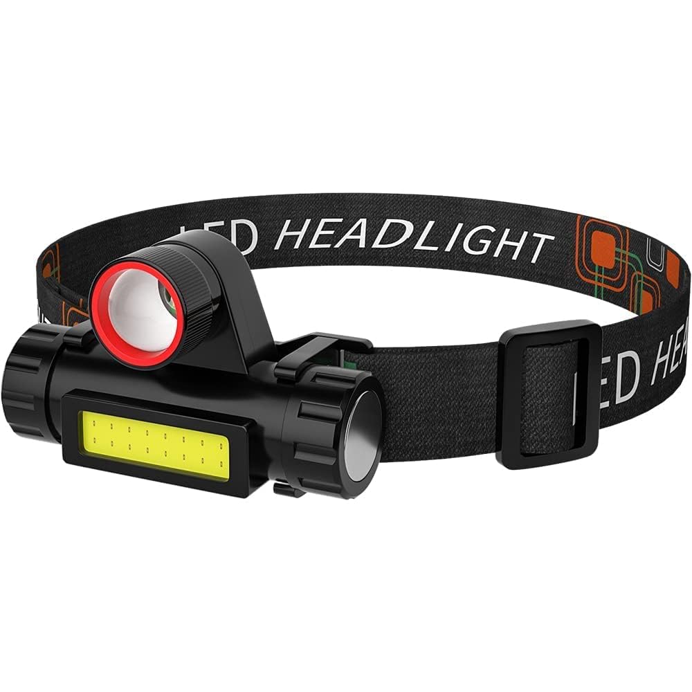 STAR VIEW Metal Headlamp USB Rechargeable, Waterproof Headlight Flashlight with Zoomable Wide Beam, Led Head Lamp for Outdoor, Induction Adjustable Work Head Lamp for Camping, Fishing, Running-image-34