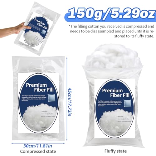Image of Bupete 5.2oz /150g Polyfill Stuffing, Stuffings for Stuffed Animals