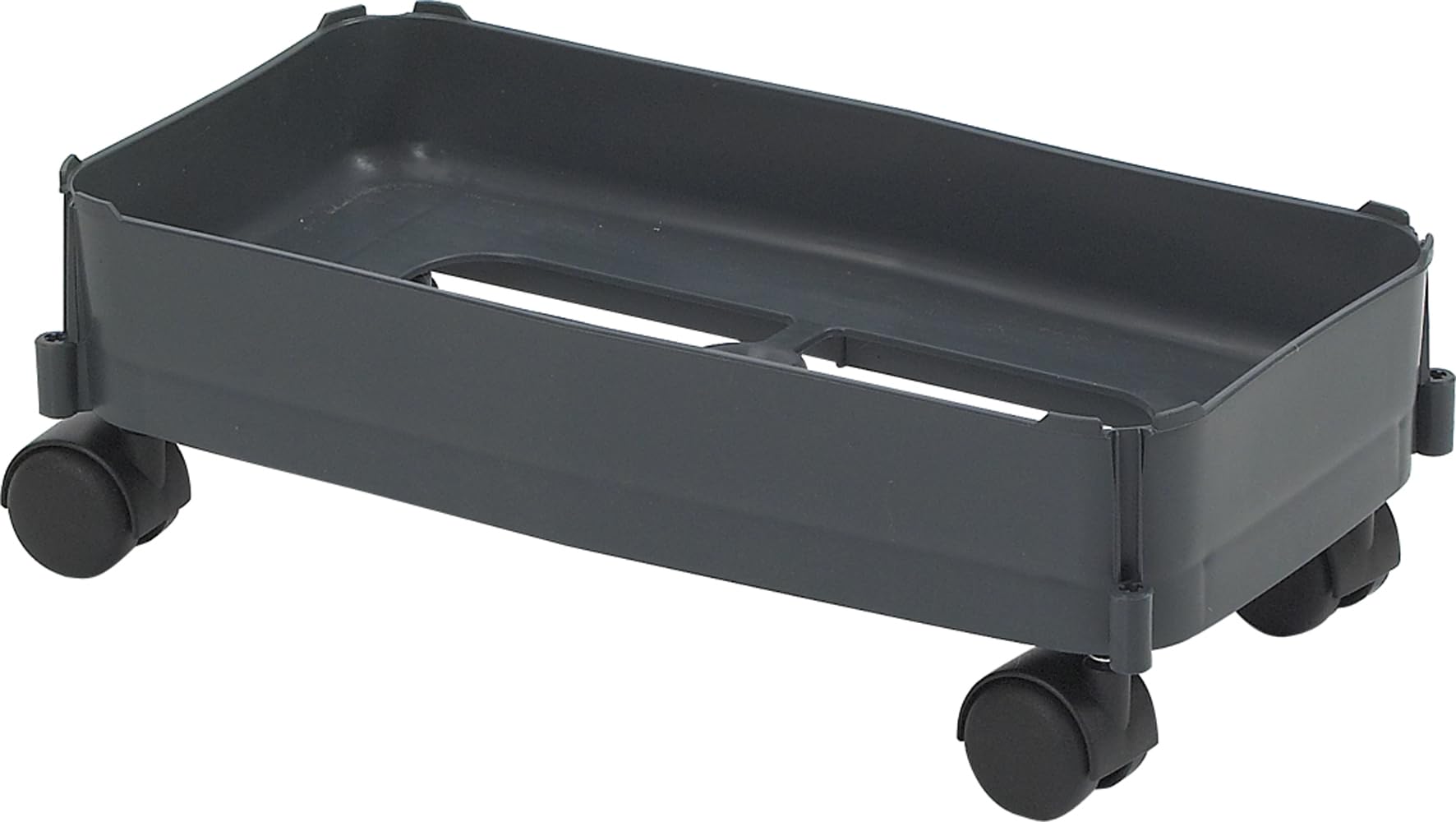 Graf Fahrwagen Mehrzweck-Behälter 60 Liter dunkelgrau weiche Rollen