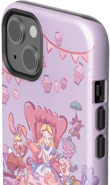 Skinit Impact Phone Case Compatible with iPhone 15 - Officially Licensed Disney Alice in Wonderland (Animated) Mad Tea Party Design