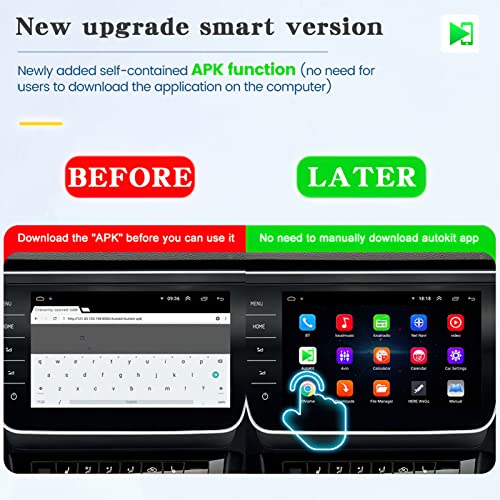 Rilycay Adaptador USB 2 em 1 Carplay sem fio e Android, dongle sem fio para Android e Carplay para c