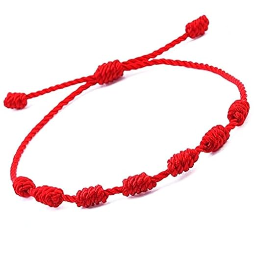 PHITECUS Bracelet 7 knots for protection, Evil Eye and Good Luck. Buddisth String. Thread/Amulet for prosperity and success. Talisman for Womens, Mens, Girls, Boys. Cord Adjustable.