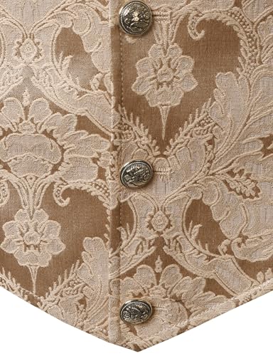 Image of VATPAVE Mens Victorian Suit Vest Steampunk Gothic Waistcoat