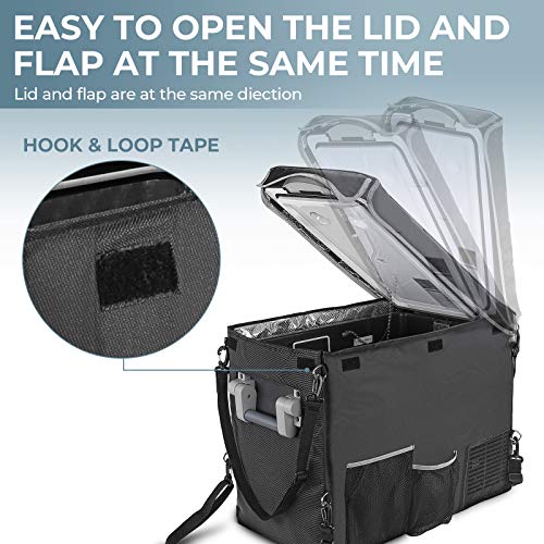 BougeRV 42 Quart Insulated Protective Cover, 12 Volt Portable Refrigerator Cover, Car Freezer Cover (Refrigerator NOT Included)