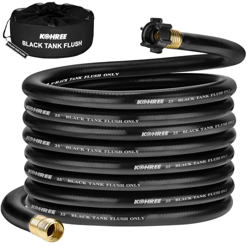 Kohree 25Ft RV Black Water Hose for RV Camper, 5/8