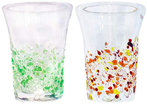 Tida Kobo Vasos Cerveza Pack de 2 7 cm Verde y Multicolor