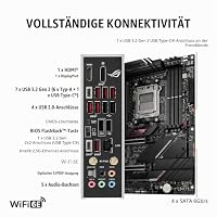 ASUS ROG Strix B650E-E Gaming WiFi AM5 (LGA1718) Ryzen 7000 Gaming-Motherboard (16 + 2 Leistungsstufen, DDR5, 4X M.2 Steckplätze, PCIe® 5.0, WiFi 6E, 2,5G LAN, USB 3.2 Gen 2x2 Type-C® Rear I/O Port, – Ansicht 5