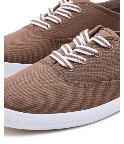 Image of Keds Women's Champion Canvas Lace-Up Cocoa Brown Canvas 7 Wide