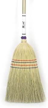 Lehmans Authentic Corn House Brooms, Handcrafted, Traditional Brooms for Sweeping, Cleaning and Dusting, Durable, Made in the USA, 55 inch