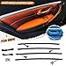 Hacreyatu Car Interior Door LED Lighting Ambient Light Trim Strip Accessories with Blue and Orange Colors Atmosphere Lights for BMW 3 Series F30 12-18-4 Inner Doors (Black)