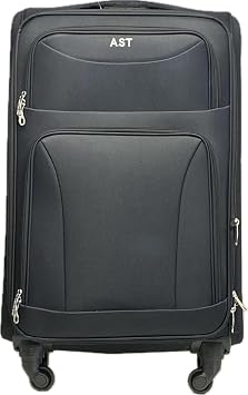 32" XX- Large Suitcase Lightweight Expandable 4 Wheels Spinner 3-Digit Combination Lock Soft Fabric Luggage Check in for 25-30KG Burgundy 160Liters Black