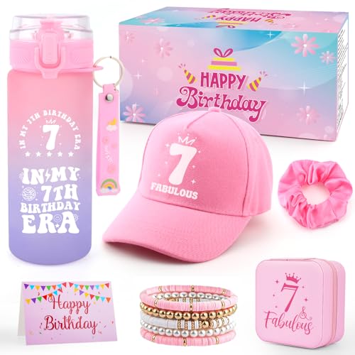 Gifts For 7 Year Old Girls, 7Year Old Girl Birthday Gifts 7th Birthday Gift For Girls Ideas For Daughter Niece Sister Granddaughter Cool Things For 7 Year Old Girl Gifts Water Bottle And Baseball Cap