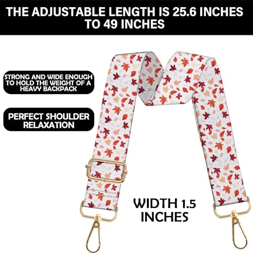 Image of Purse Strap Crossbody Shoulder Canvas Straps 1.5 inch Wide Replacement Adjustable Aesthetic Cute for Women Girls Bag
