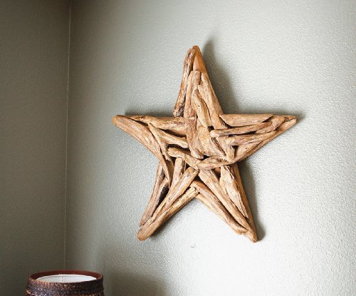 Garden Age Supply Natural Driftwood Branch Star Home Wall Decoration - Medium