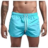 SoonerQuicker Badehose Herren Türkis Badeshorts Herren Neon Kurz Badehose Herren Neon Grün Orange Badeshorts Herren Pink Hawaii Kurze Hosen Herren Schnelltrocknend