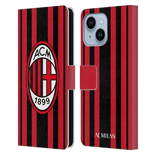 Coque AC Milan iPhone 14 Plus étui portefeuille cuir protection intégrale
