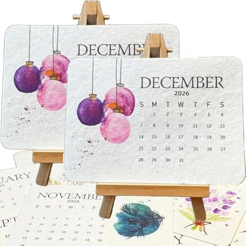 Eco-Friendly Plantable Love Seed Calendar 2026, Perfect Modern Greening Calendars