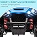 Qaba 12V Kids ATV, Battery Powered Four Wheeler with Spring Suspension, Forward & Reverse, LED Lights, Music, MP3, Kids Electric Car for Boys Girls, Blue